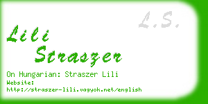 lili straszer business card